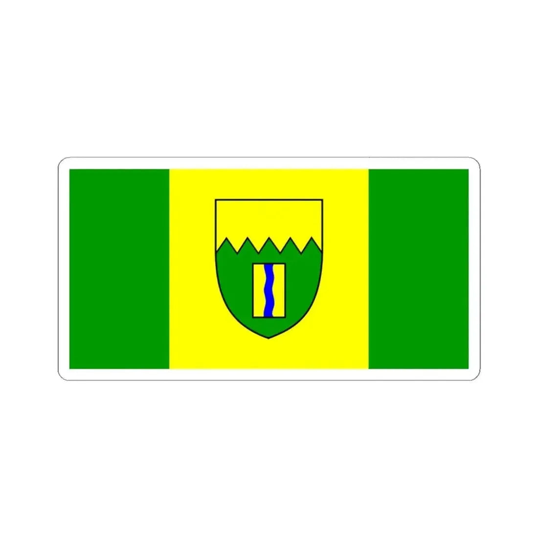 Flag of Kimberley British Columbia (Canada) STICKER Vinyl Kiss-Cut Decal 4 Inch White - The Sticker Space