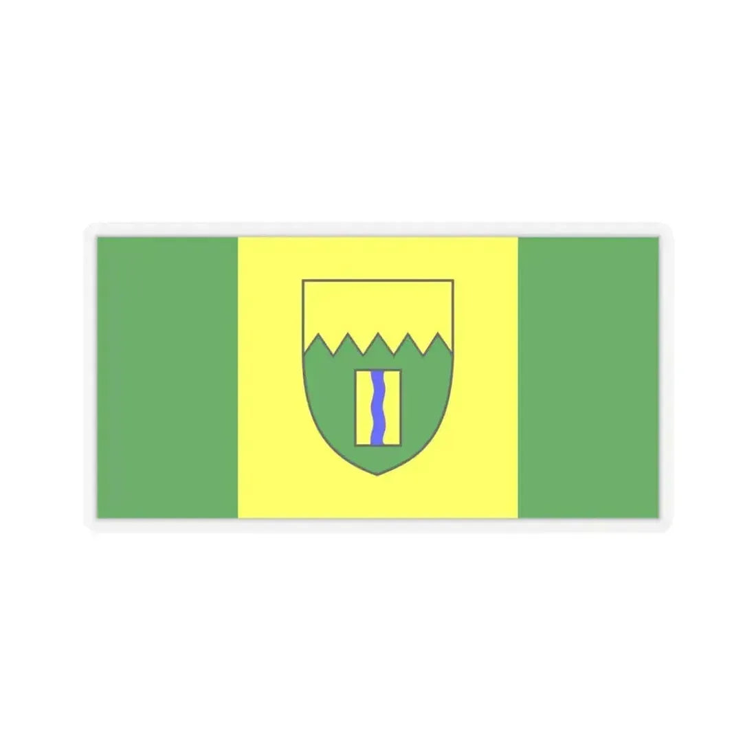 Flag of Kimberley British Columbia Canada - STICKER Vinyl Kiss-Cut Decal 6 Inch Transparent - The Sticker Space