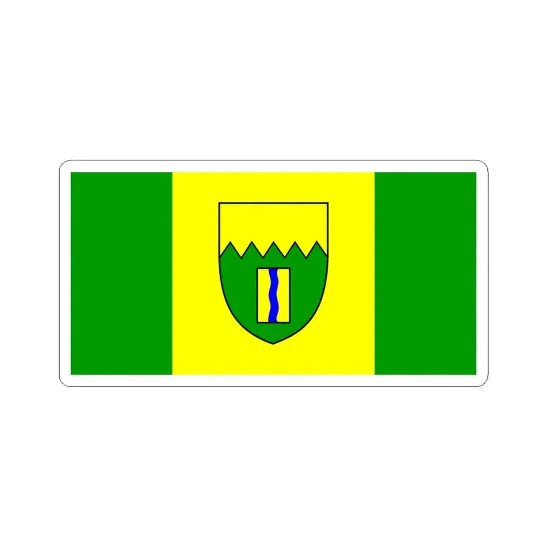 Flag of Kimberley British Columbia (Canada) STICKER Vinyl Kiss-Cut Decal 6 Inch White - The Sticker Space