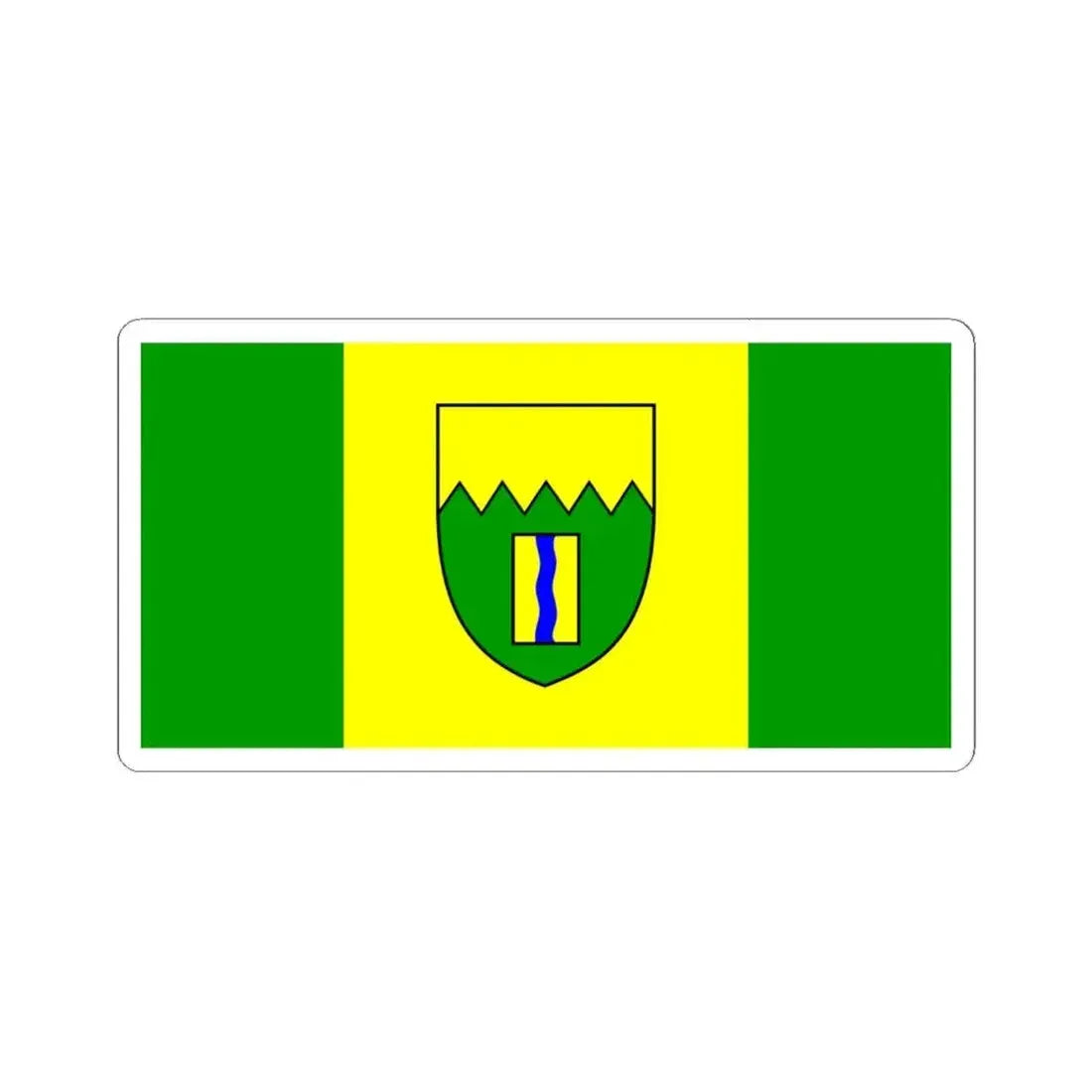 Flag of Kimberley British Columbia Canada - STICKER Vinyl Kiss-Cut Decal 6 Inch White - The Sticker Space