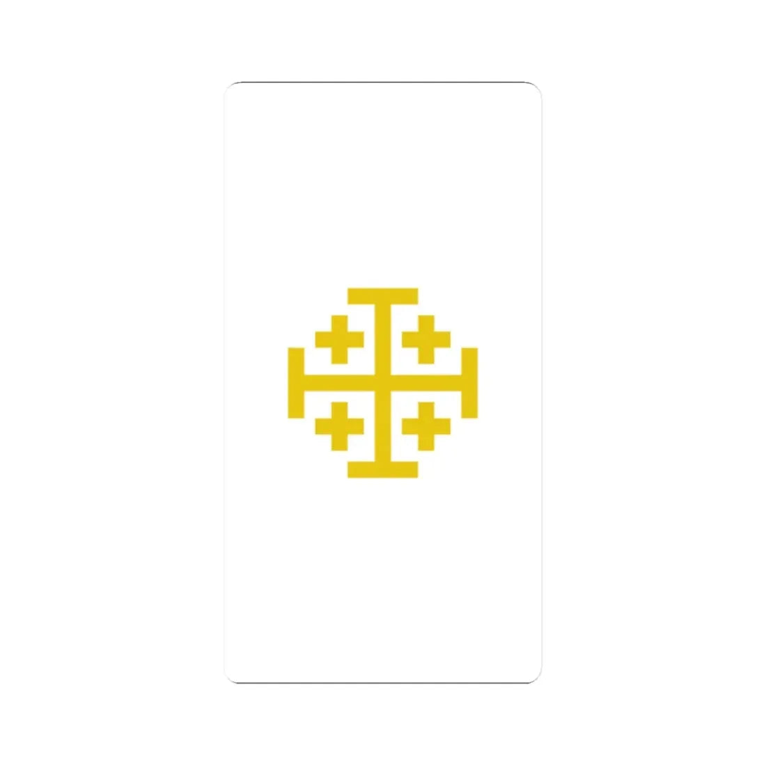 Flag of Kingdom of Jerusalem (Israel) STICKER Vinyl Kiss-Cut Decal 2 Inch White - The Sticker Space