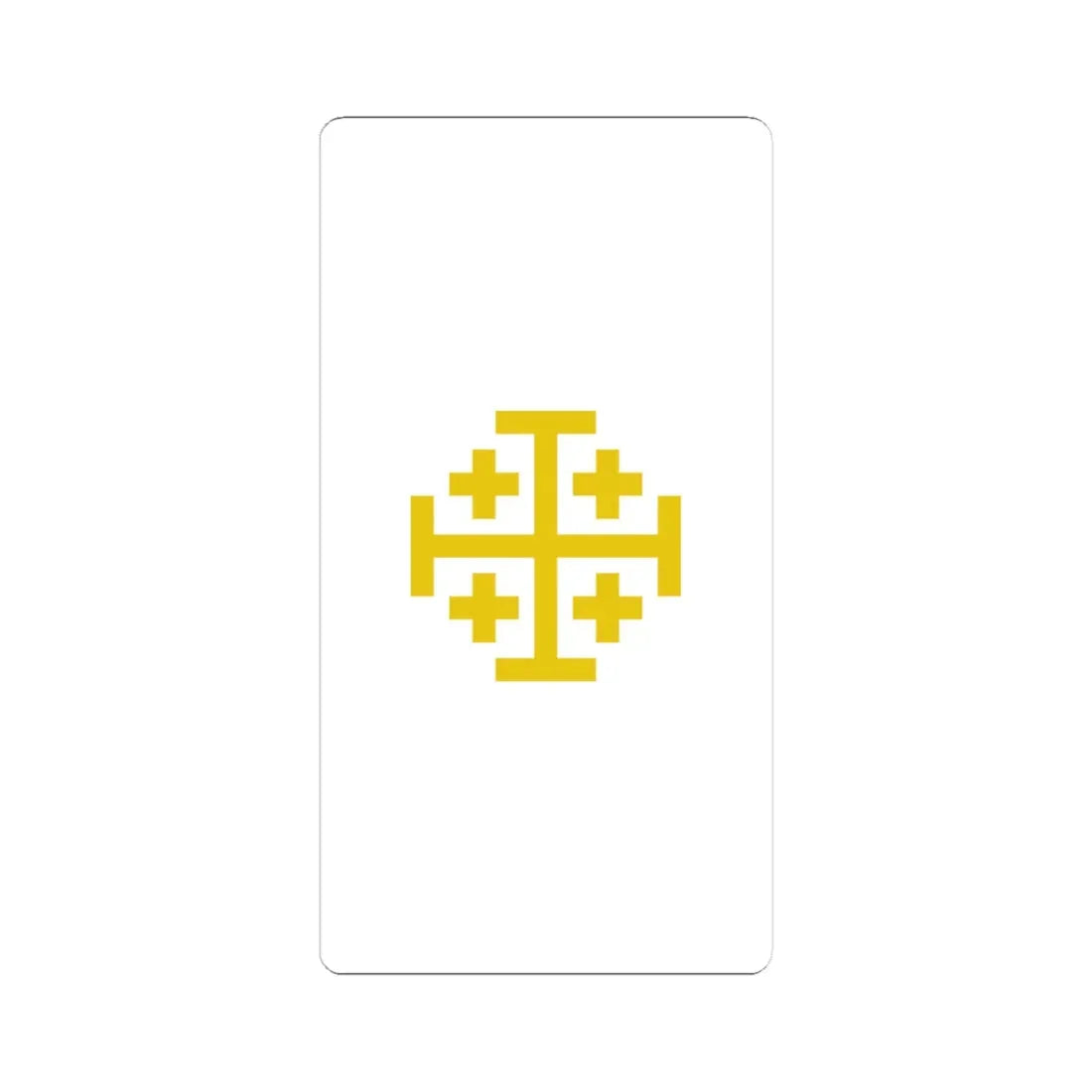 Flag of Kingdom of Jerusalem (Israel) STICKER Vinyl Kiss-Cut Decal 3 Inch White - The Sticker Space