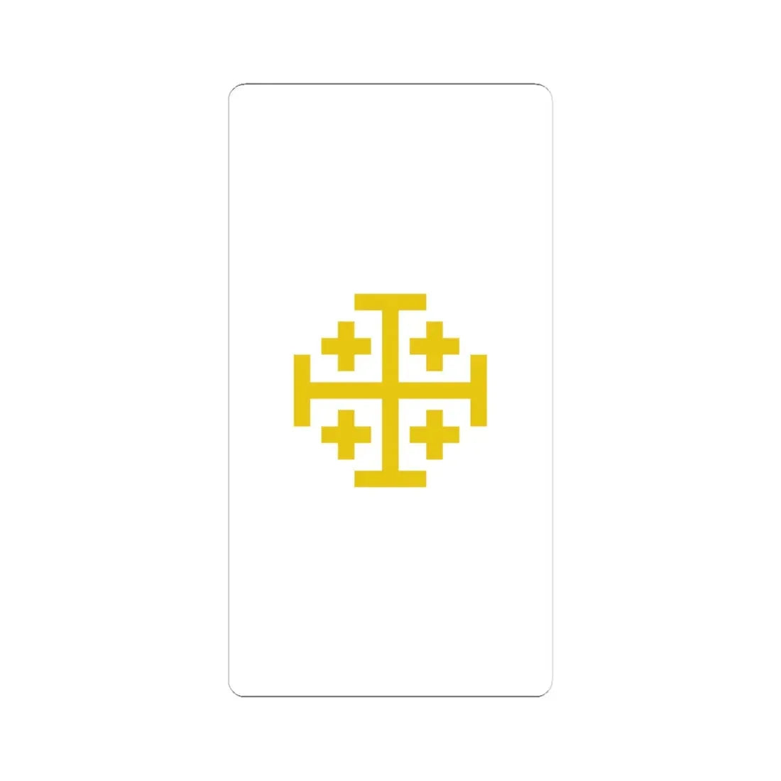 Flag of Kingdom of Jerusalem (Israel) STICKER Vinyl Kiss-Cut Decal 4 Inch White - The Sticker Space