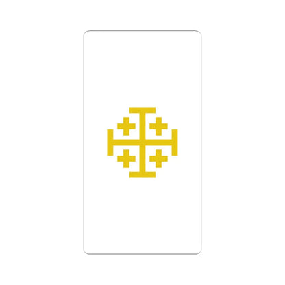 Flag of Kingdom of Jerusalem (Israel) STICKER Vinyl Kiss-Cut Decal 4 Inch White - The Sticker Space
