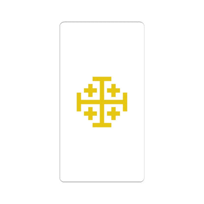 Flag of Kingdom of Jerusalem (Israel) STICKER Vinyl Kiss-Cut Decal 6 Inch White - The Sticker Space