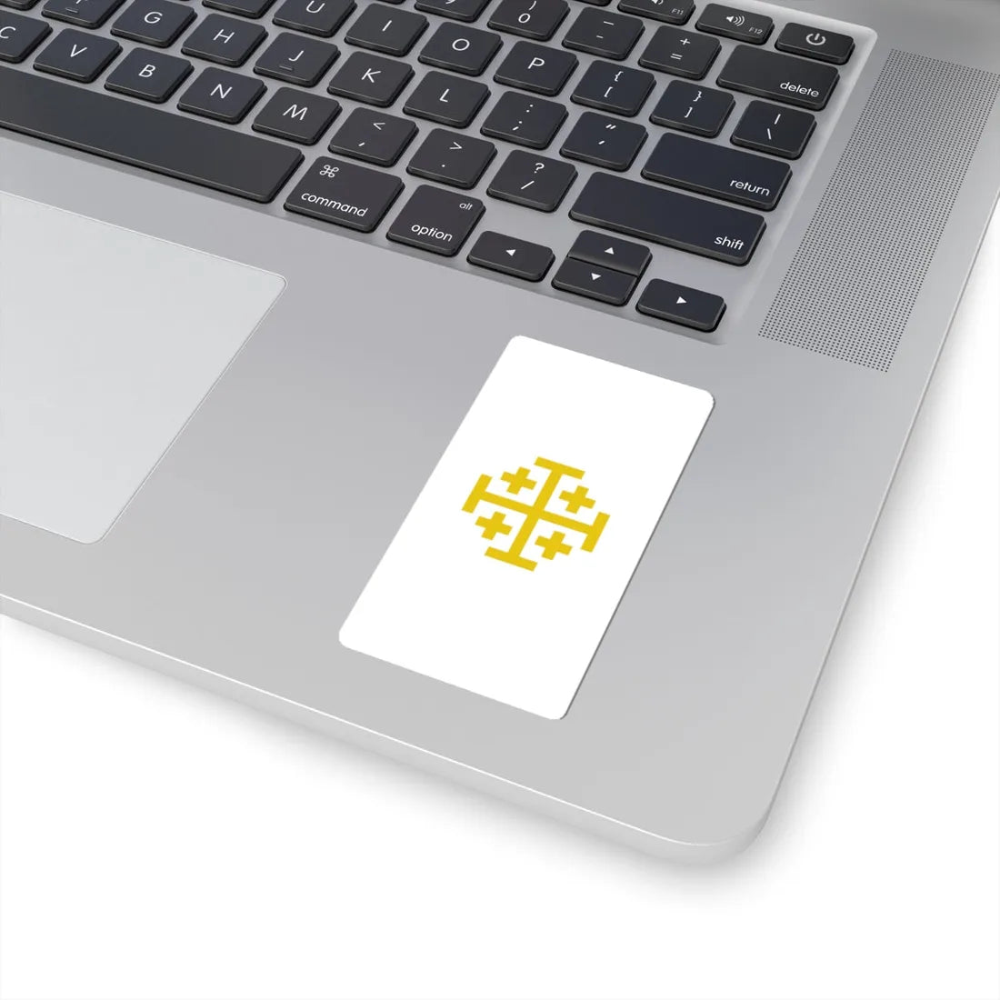 Flag of Kingdom of Jerusalem (Israel) STICKER Vinyl Kiss-Cut Decal - The Sticker Space