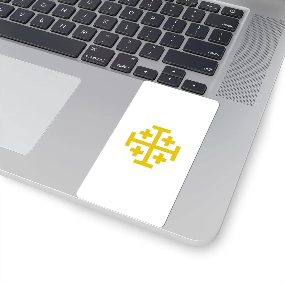 Flag of Kingdom of Jerusalem (Israel) STICKER Vinyl Kiss-Cut Decal - The Sticker Space