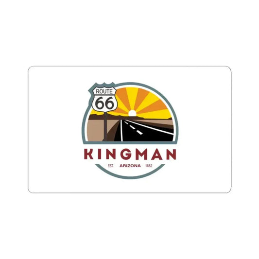 Flag of Kingman Arizona (United States) STICKER Vinyl Kiss-Cut Decal 2 Inch White - The Sticker Space