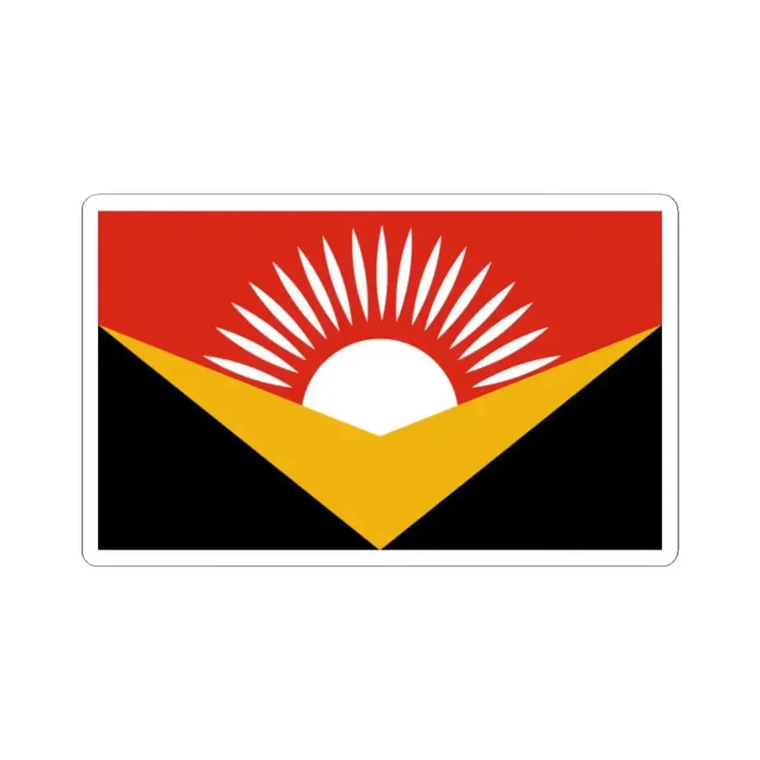 Flag of Kingman Kansas (United States) STICKER Vinyl Kiss-Cut Decal 2 Inch White - The Sticker Space