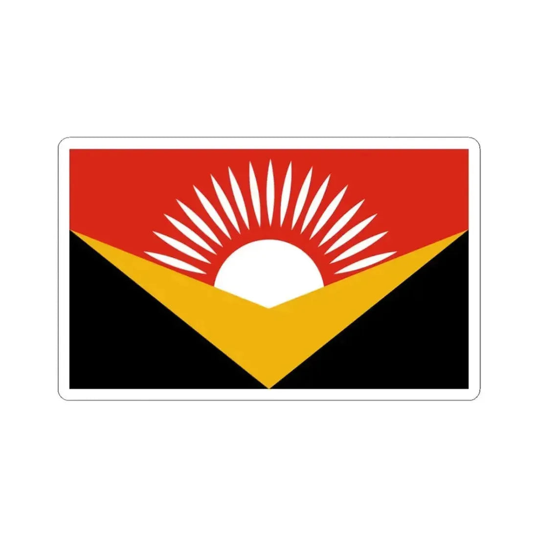 Flag of Kingman Kansas (United States) STICKER Vinyl Kiss-Cut Decal 3 Inch White - The Sticker Space