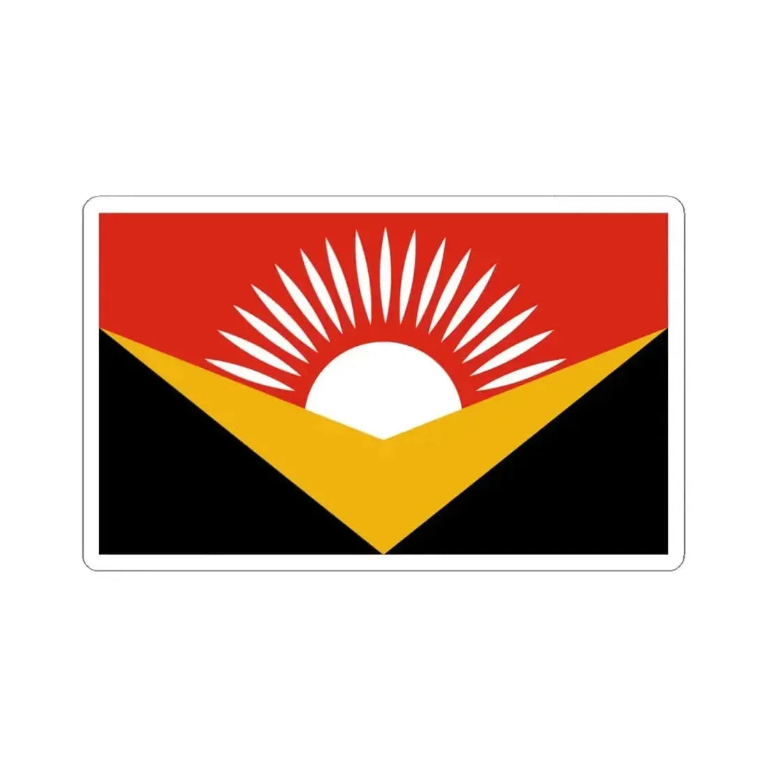 Flag of Kingman Kansas (United States) STICKER Vinyl Kiss-Cut Decal 4 Inch White - The Sticker Space