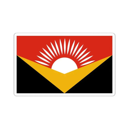 Flag of Kingman Kansas (United States) STICKER Vinyl Kiss-Cut Decal 4 Inch White - The Sticker Space