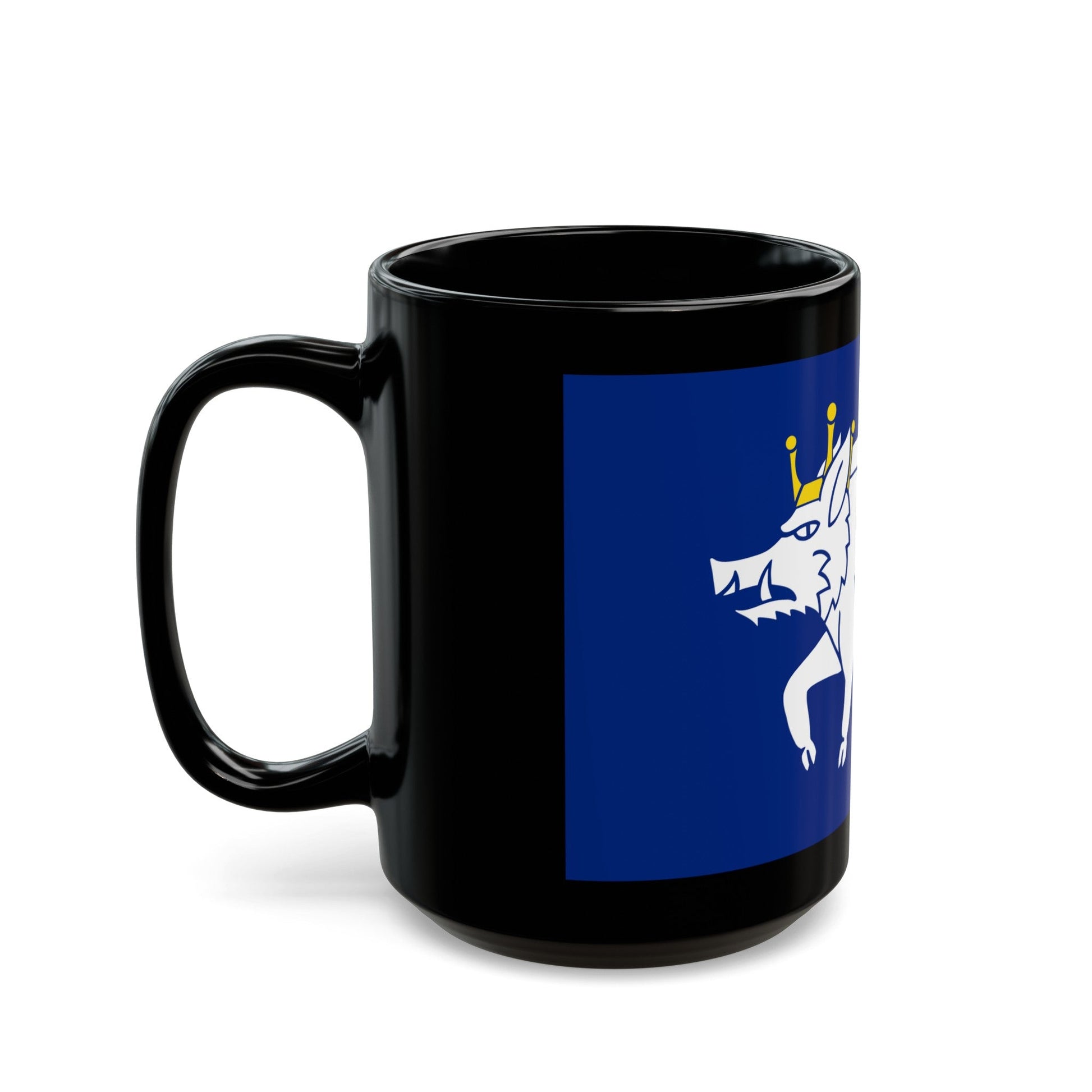 Flag of Kingswinford UK - Black Coffee Mug-The Sticker Space