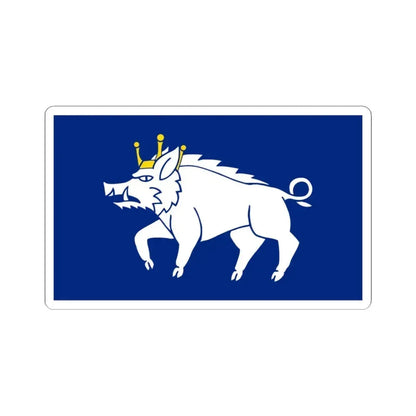 Flag of Kingswinford UK - STICKER Vinyl Kiss-Cut Decal 3 Inch White - The Sticker Space