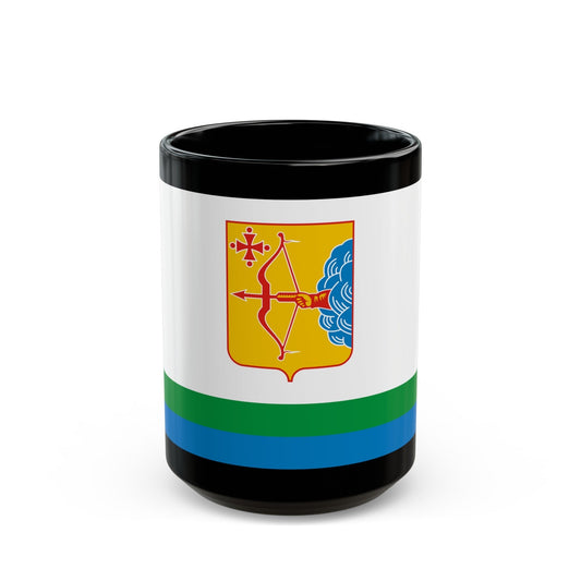 Flag of Kirov Oblast Russia - Black Coffee Mug-15oz-The Sticker Space