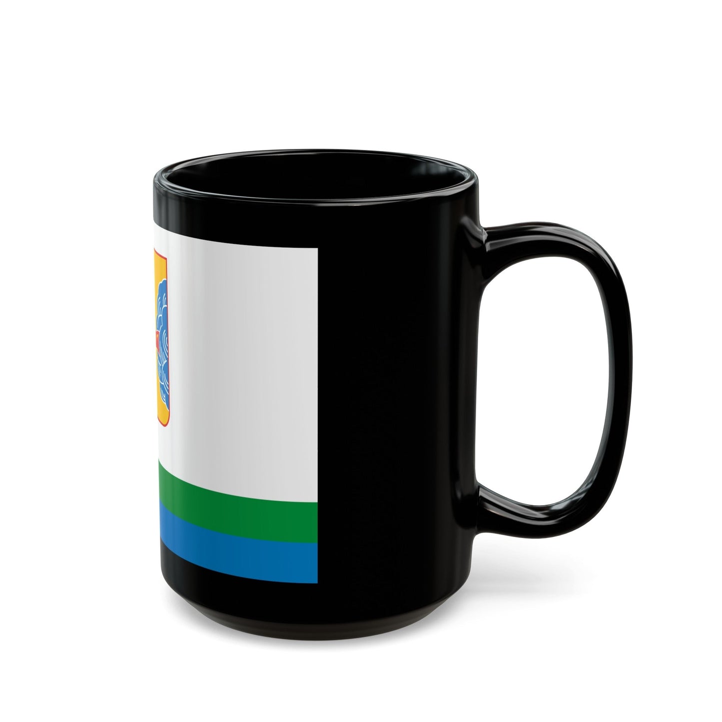 Flag of Kirov Oblast Russia - Black Coffee Mug-The Sticker Space