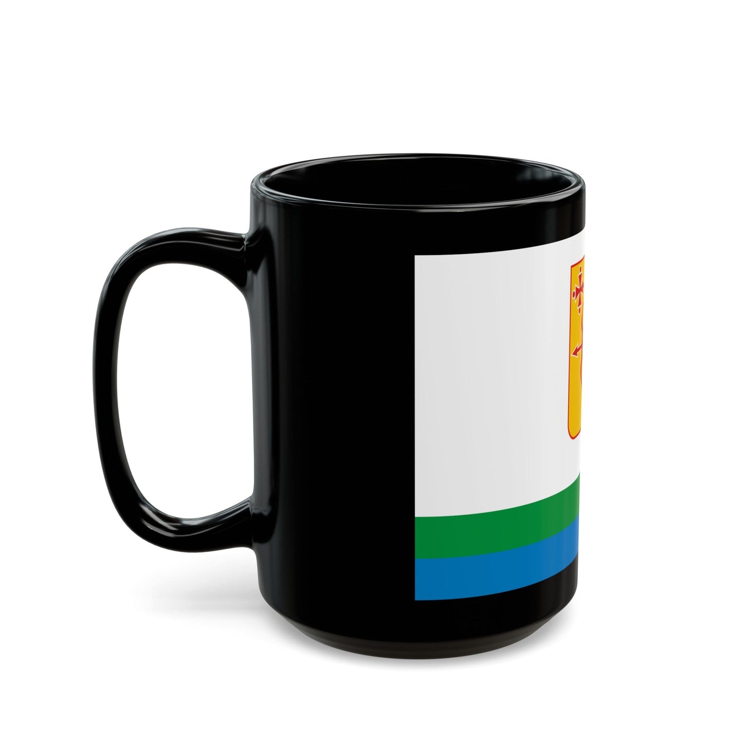 Flag of Kirov Oblast Russia - Black Coffee Mug-The Sticker Space