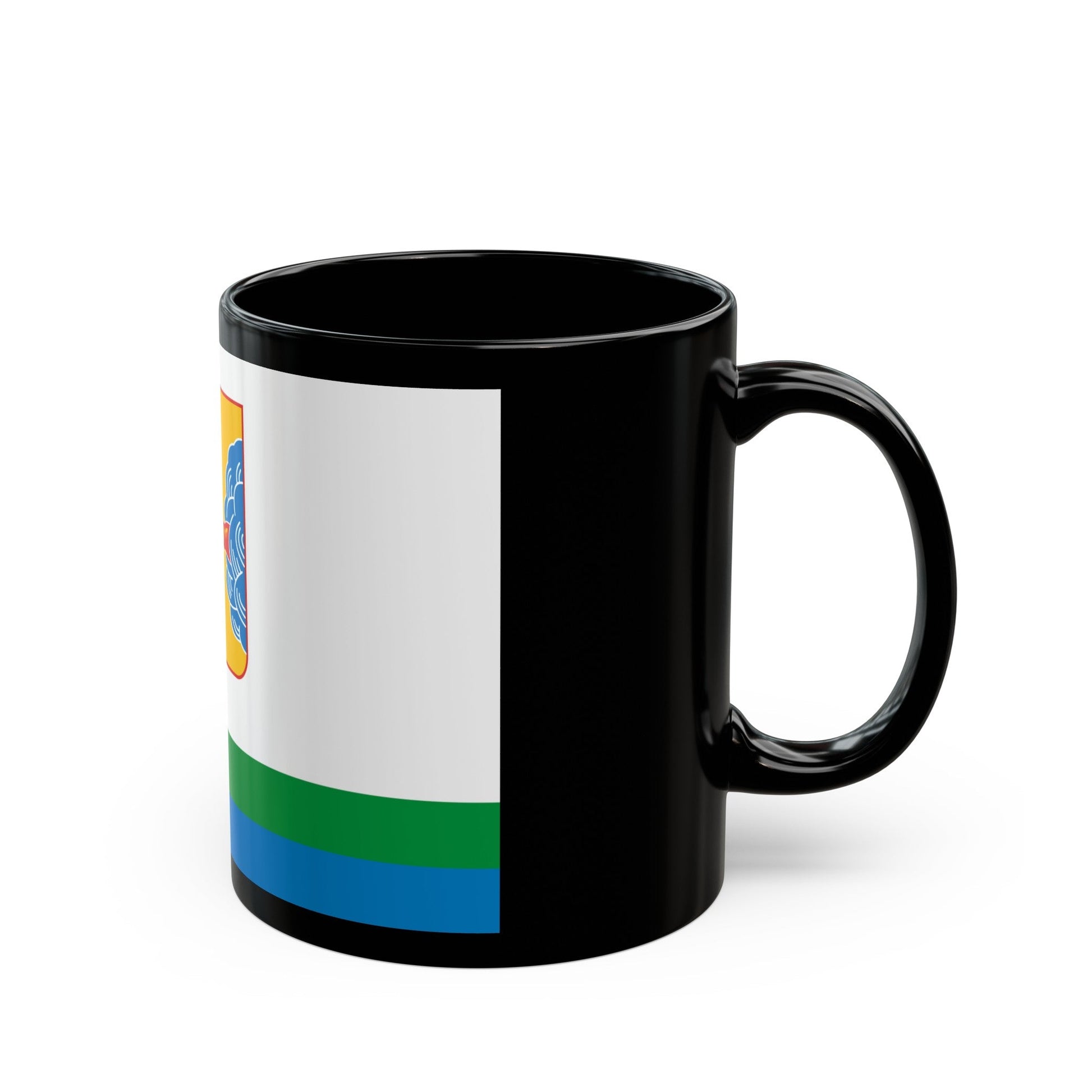 Flag of Kirov Oblast Russia - Black Coffee Mug-The Sticker Space