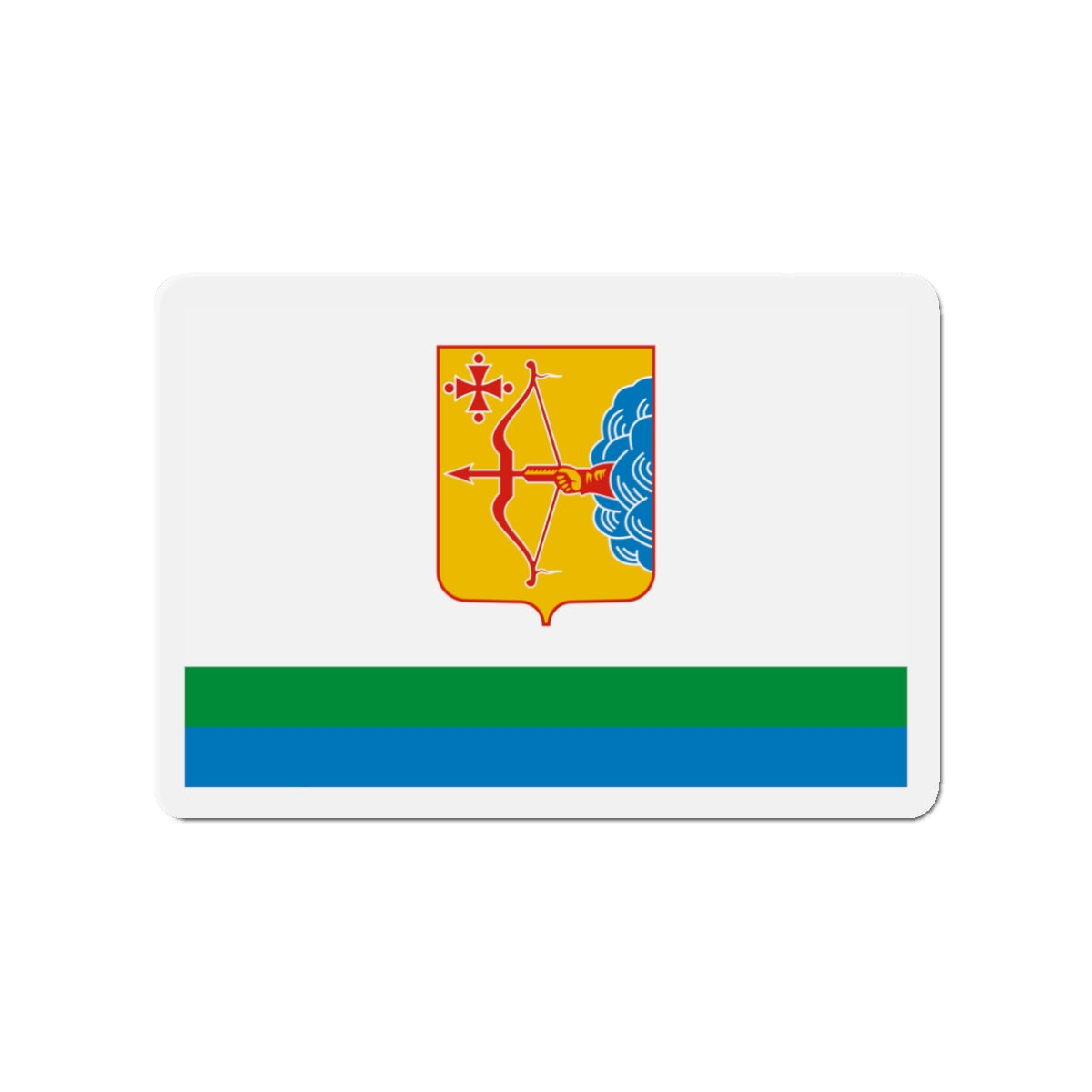 Flag of Kirov Oblast Russia - Die-Cut Magnet-3" x 3"-The Sticker Space