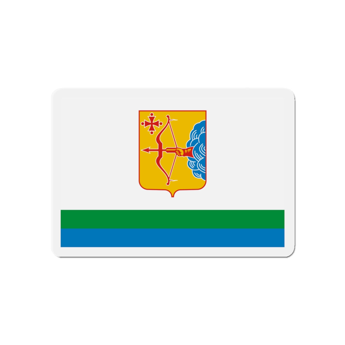 Flag of Kirov Oblast Russia - Die-Cut Magnet-4" x 4"-The Sticker Space