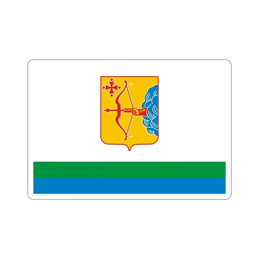 Flag of Kirov Oblast Russia STICKER Vinyl Die-Cut Decal 4 Inch - The Sticker Space