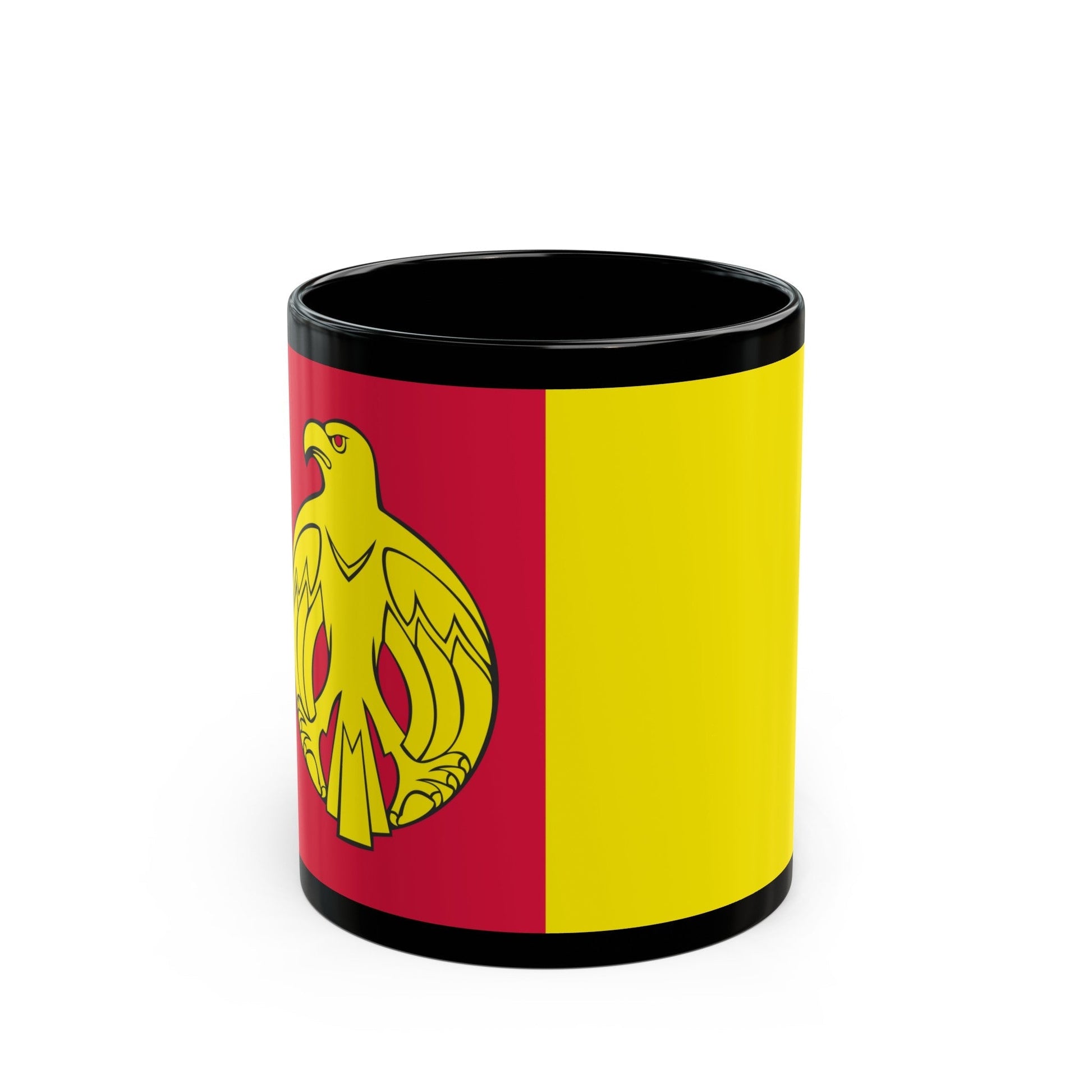 Flag of Kirovohrad Oblast Ukraine - Black Coffee Mug-11oz-The Sticker Space