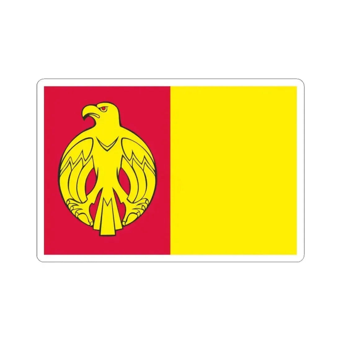 Flag of Kirovohrad Oblast Ukraine - STICKER Vinyl Kiss-Cut Decal 4 Inch White - The Sticker Space