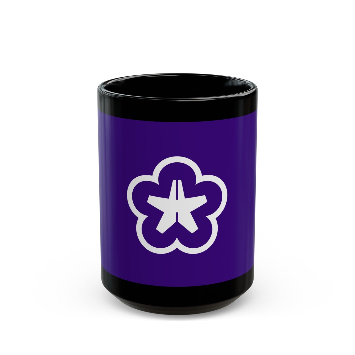 Flag of Kitakyushu Fukuoka Japan - Black Coffee Mug-15oz-The Sticker Space