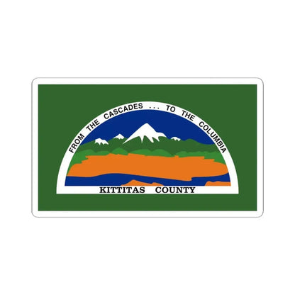 Flag of Kittitas County Washington (United States) STICKER Vinyl Kiss-Cut Decal 3 Inch White - The Sticker Space