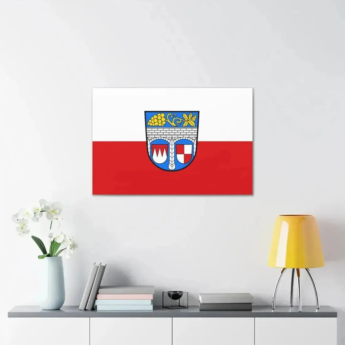 Flag of Kitzingen Germany - Canvas Wall Art - The Sticker Space