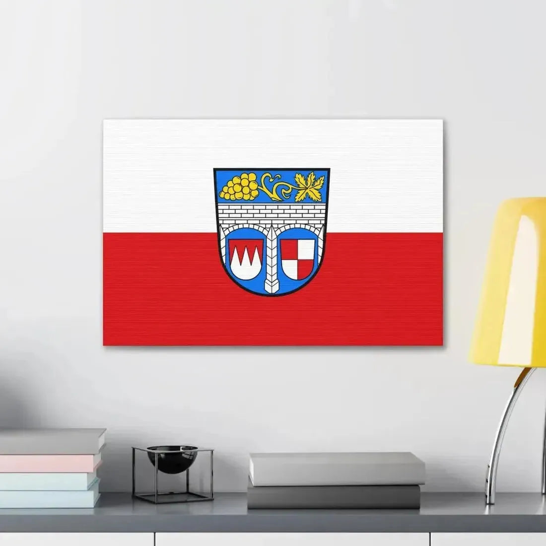 Flag of Kitzingen Germany - Canvas Wall Art - The Sticker Space