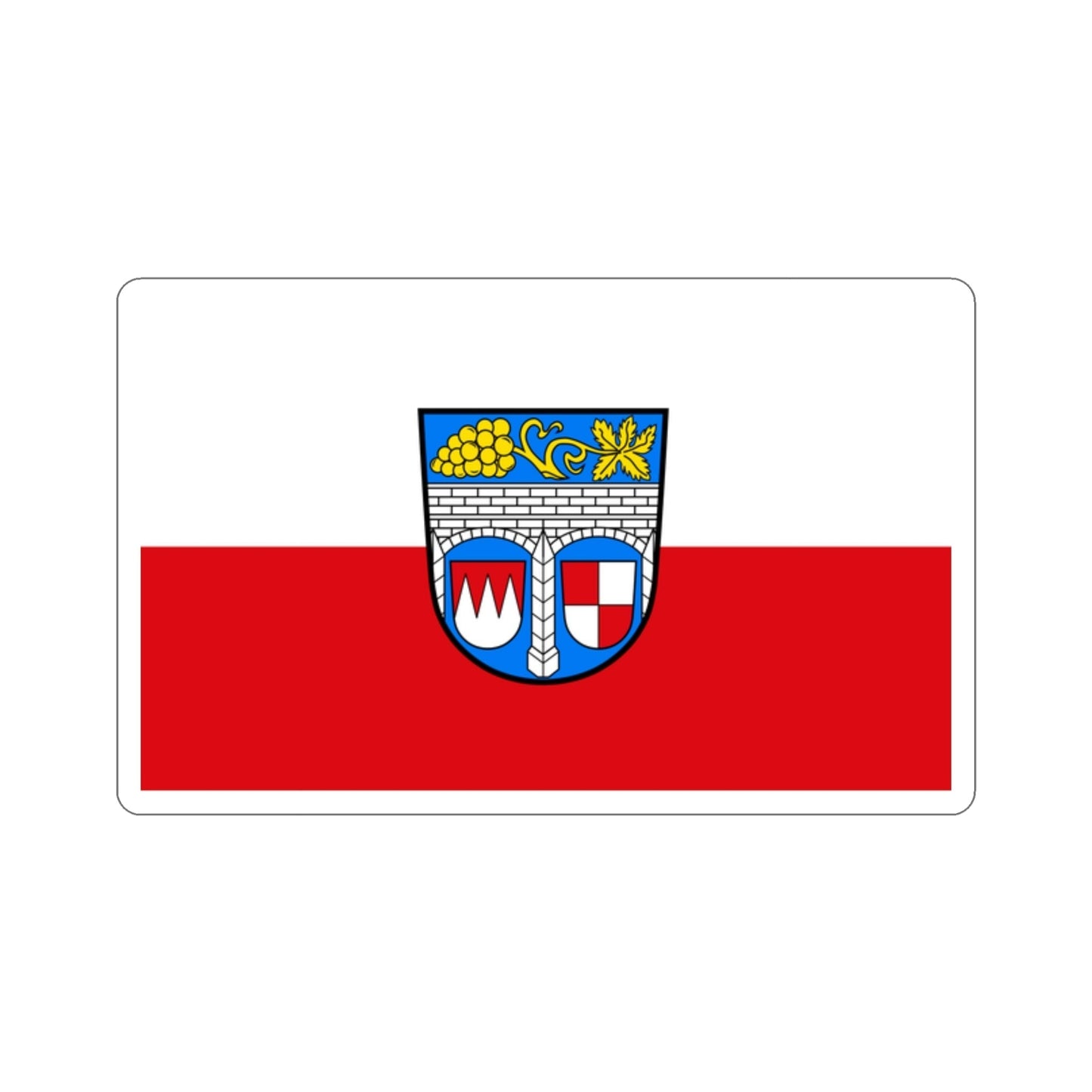 Flag of Kitzingen Germany STICKER Vinyl Die-Cut Decal-2 Inch-The Sticker Space