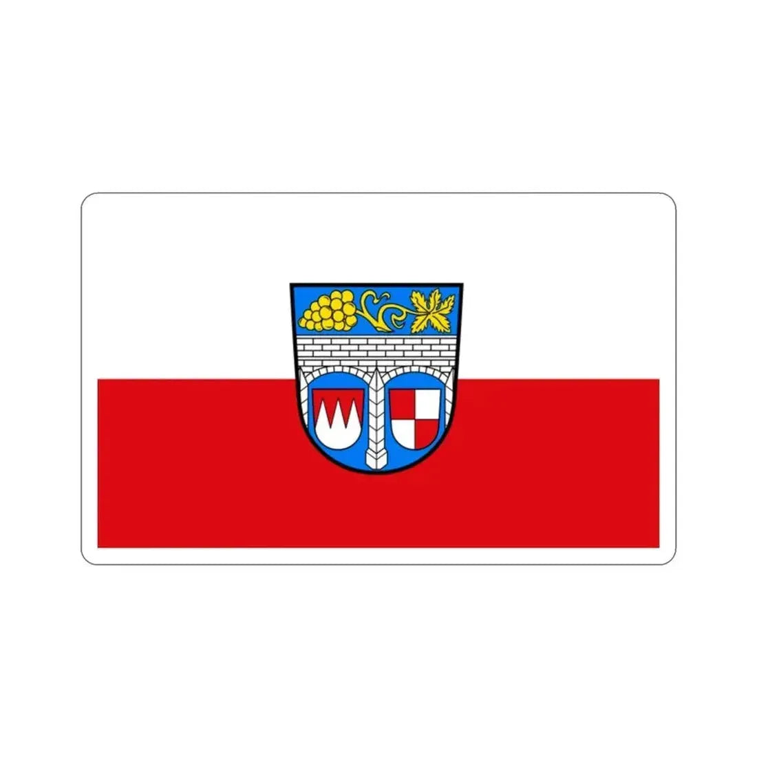 Flag of Kitzingen Germany STICKER Vinyl Die-Cut Decal - The Sticker Space