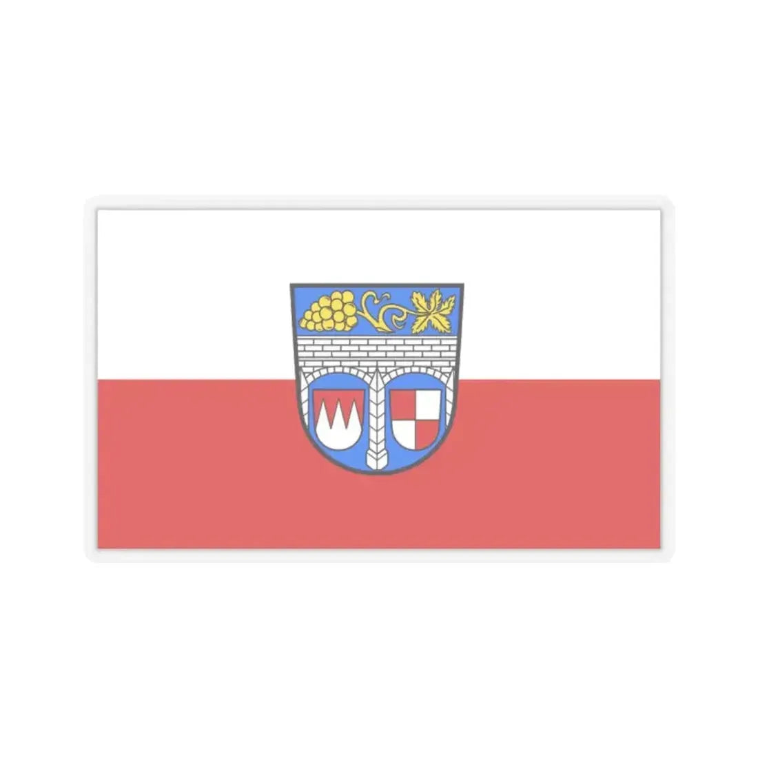 Flag of Kitzingen Germany - STICKER Vinyl Kiss-Cut Decal 2 Inch Transparent - The Sticker Space