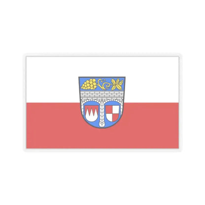 Flag of Kitzingen Germany - STICKER Vinyl Kiss-Cut Decal 2 Inch Transparent - The Sticker Space