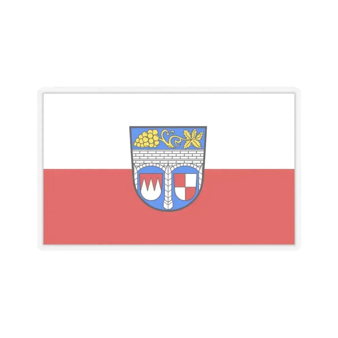 Flag of Kitzingen Germany - STICKER Vinyl Kiss-Cut Decal 3 Inch Transparent - The Sticker Space