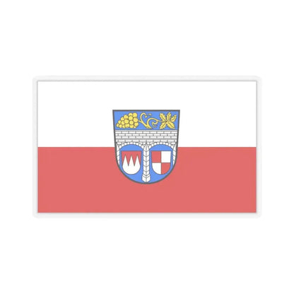 Flag of Kitzingen Germany - STICKER Vinyl Kiss-Cut Decal 3 Inch Transparent - The Sticker Space
