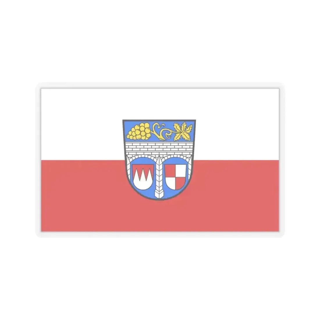 Flag of Kitzingen Germany - STICKER Vinyl Kiss-Cut Decal 4 Inch Transparent - The Sticker Space
