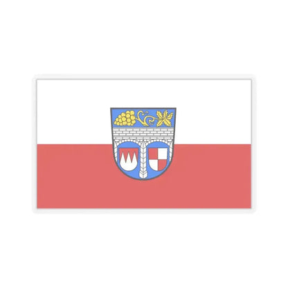 Flag of Kitzingen Germany - STICKER Vinyl Kiss-Cut Decal 4 Inch Transparent - The Sticker Space