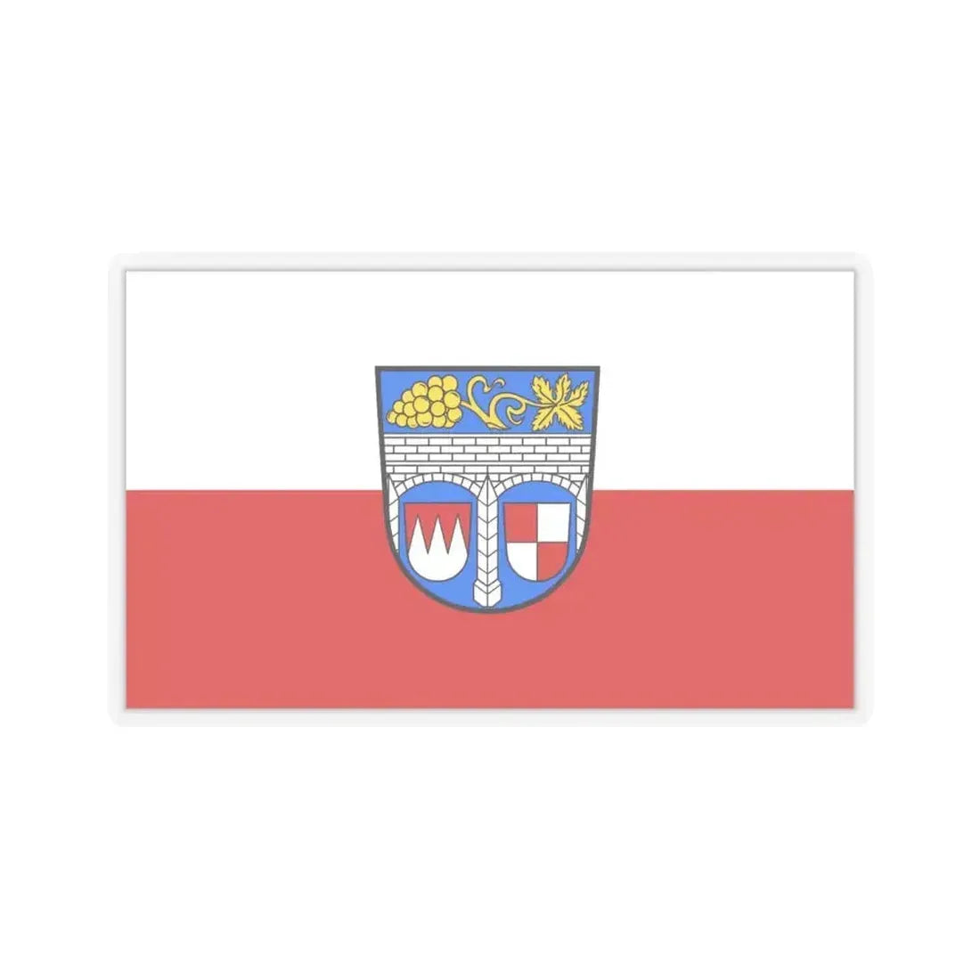 Flag of Kitzingen Germany - STICKER Vinyl Kiss-Cut Decal 6 Inch Transparent - The Sticker Space