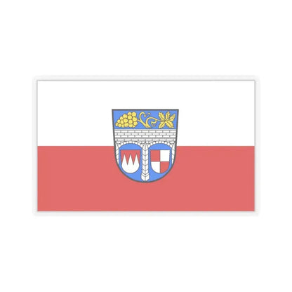 Flag of Kitzingen Germany - STICKER Vinyl Kiss-Cut Decal 6 Inch Transparent - The Sticker Space