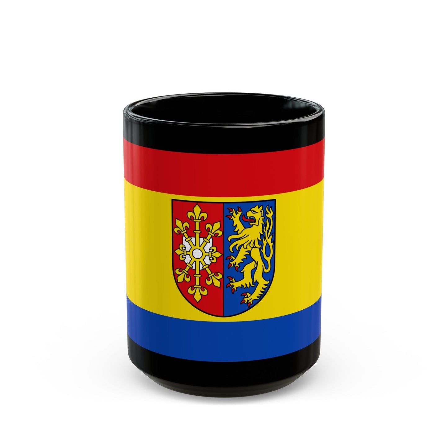 Flag of Kleve Germany - Black Coffee Mug-15oz-The Sticker Space