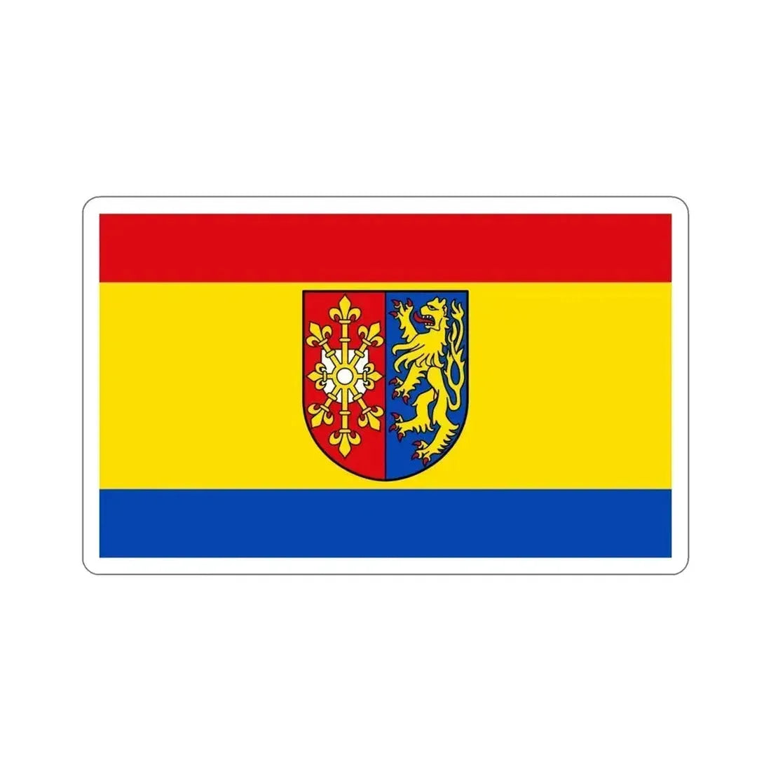 Flag of Kleve Germany STICKER Vinyl Die-Cut Decal 4 Inch - The Sticker Space