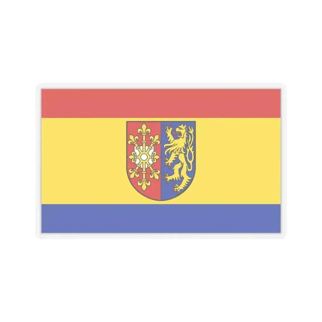 Flag of Kleve Germany - STICKER Vinyl Kiss-Cut Decal 3 Inch Transparent - The Sticker Space