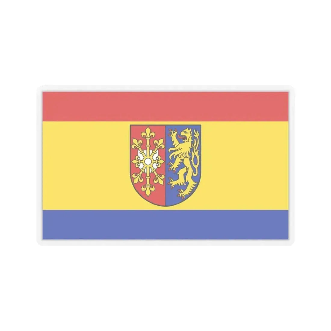 Flag of Kleve Germany - STICKER Vinyl Kiss-Cut Decal 4 Inch Transparent - The Sticker Space