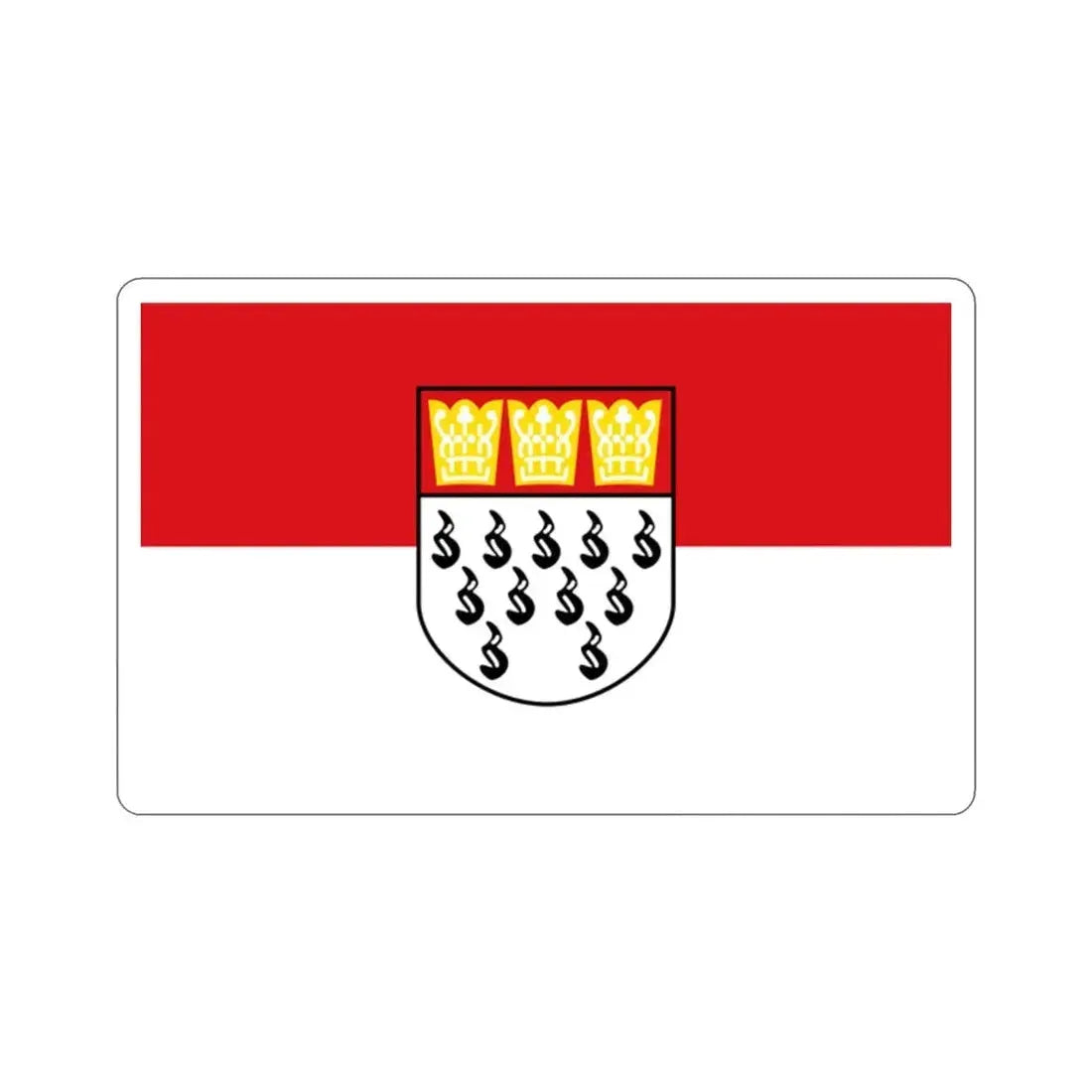 Flag of Köln Germany STICKER Vinyl Die-Cut Decal 2 Inch - The Sticker Space
