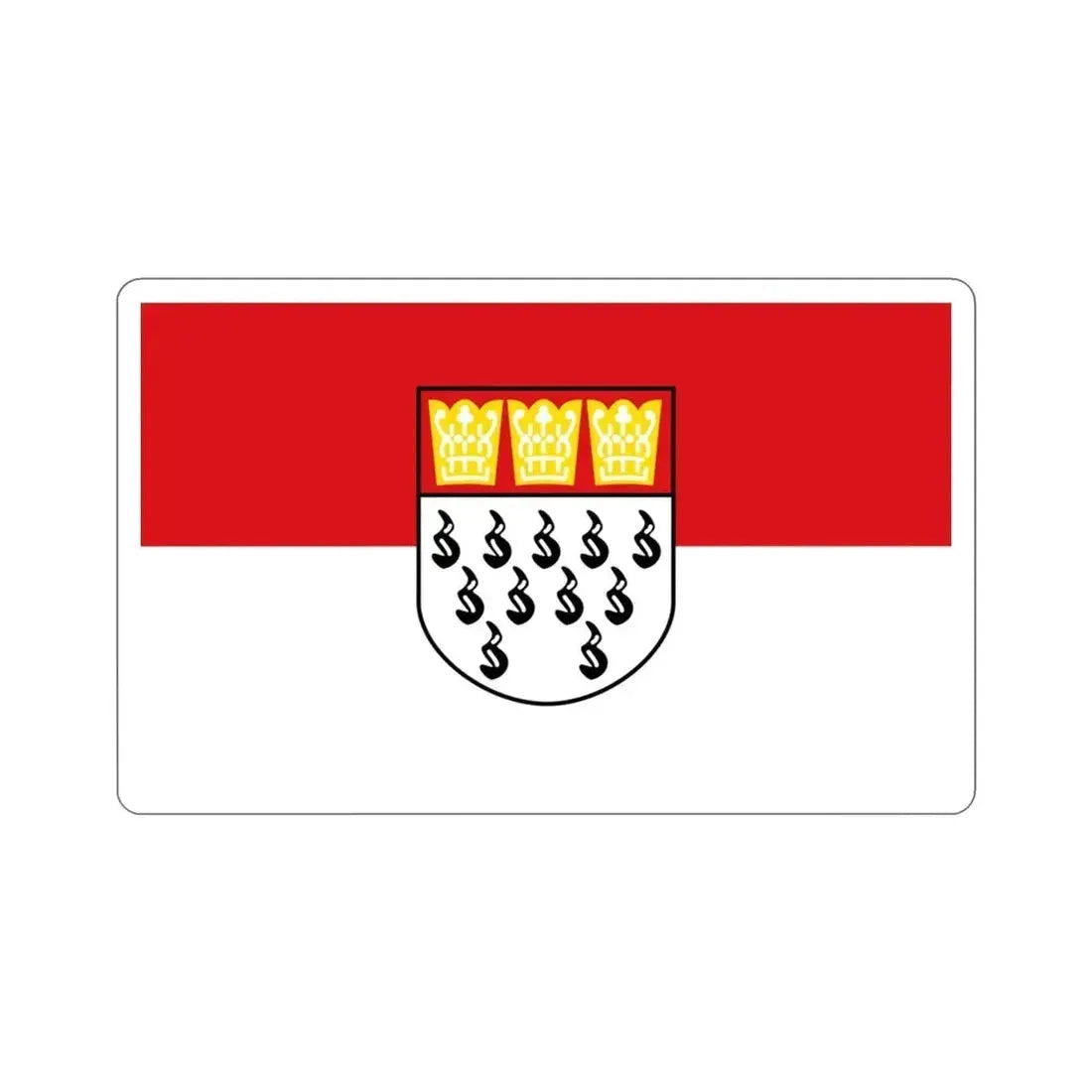 Flag of Köln Germany STICKER Vinyl Die-Cut Decal 3 Inch - The Sticker Space