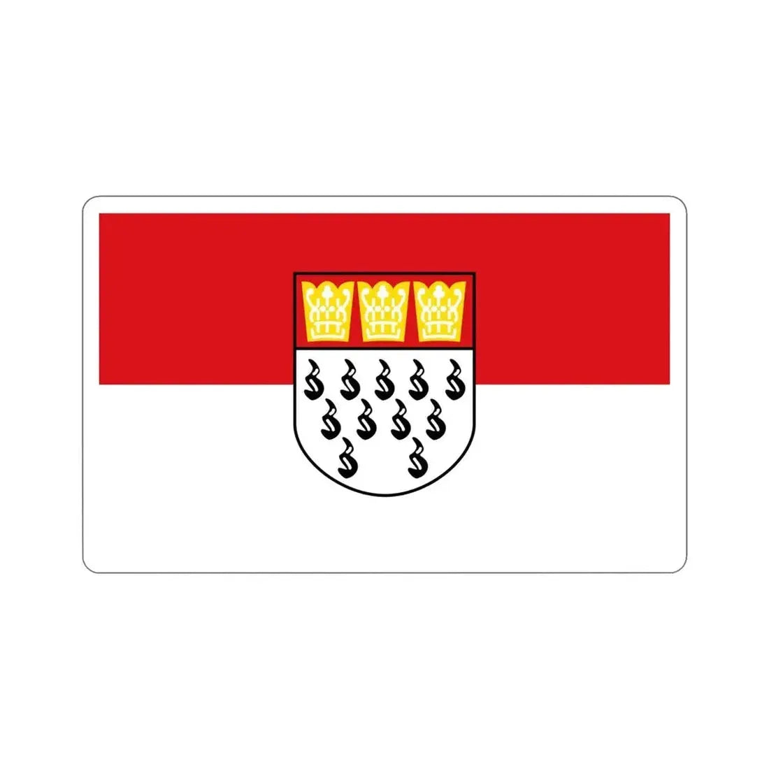 Flag of Köln Germany STICKER Vinyl Die-Cut Decal 5 Inch - The Sticker Space