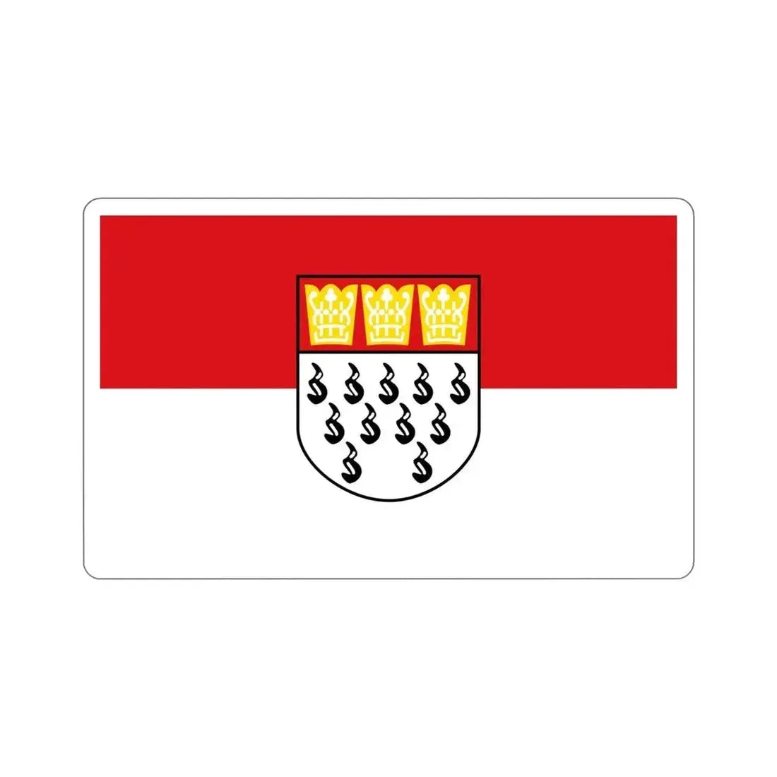 Flag of Köln Germany STICKER Vinyl Die-Cut Decal 6 Inch - The Sticker Space
