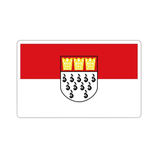 Flag of Köln Germany STICKER Vinyl Die-Cut Decal 6 Inch - The Sticker Space
